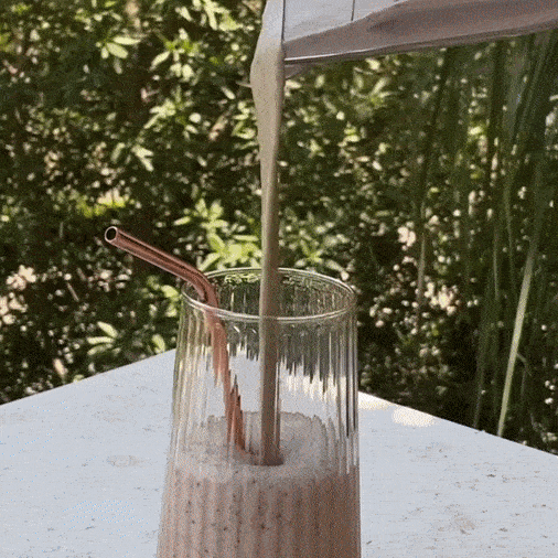 Tasty Peanut Butter & Jelly Smoothie with Kale Microgreens ingarden