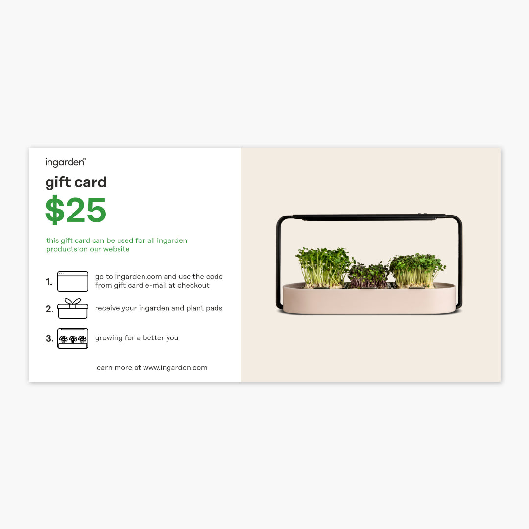 ingarden gift card  ingarden $25.00  