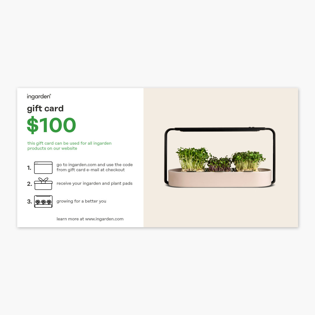 ingarden gift card  ingarden $100.00  