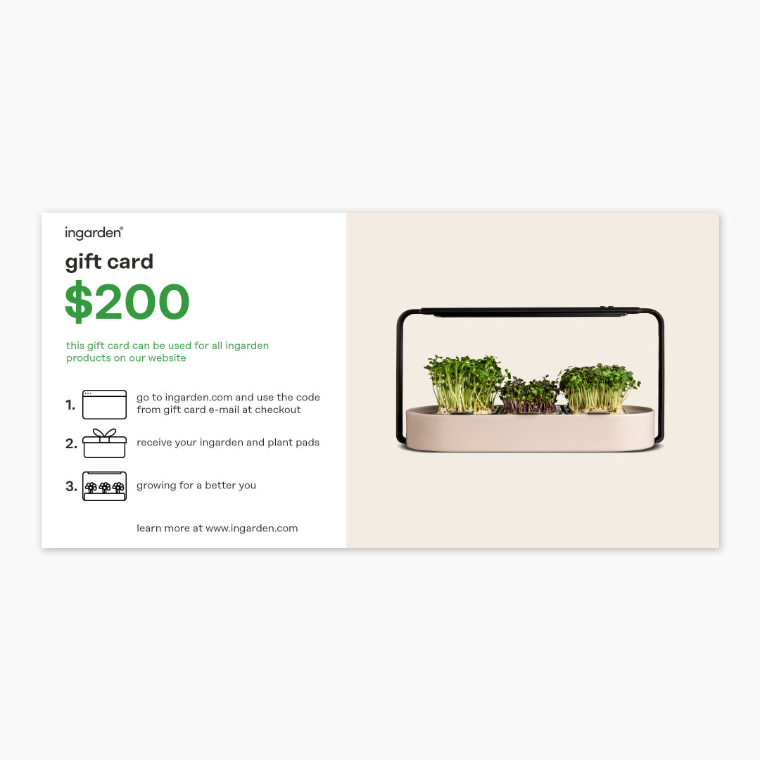 ingarden gift card  ingarden $200.00  